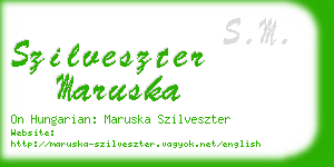 szilveszter maruska business card